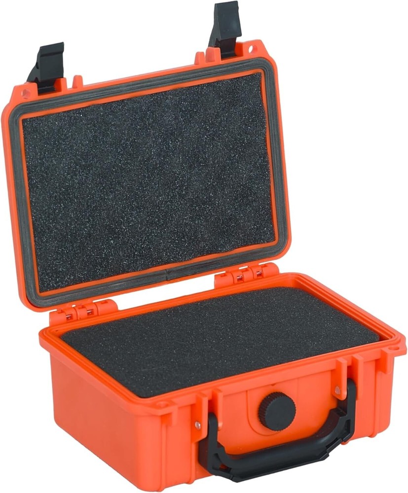 MEIJIA Waterproof Case with Foam Insert - 8.12" Compact Design for Drones