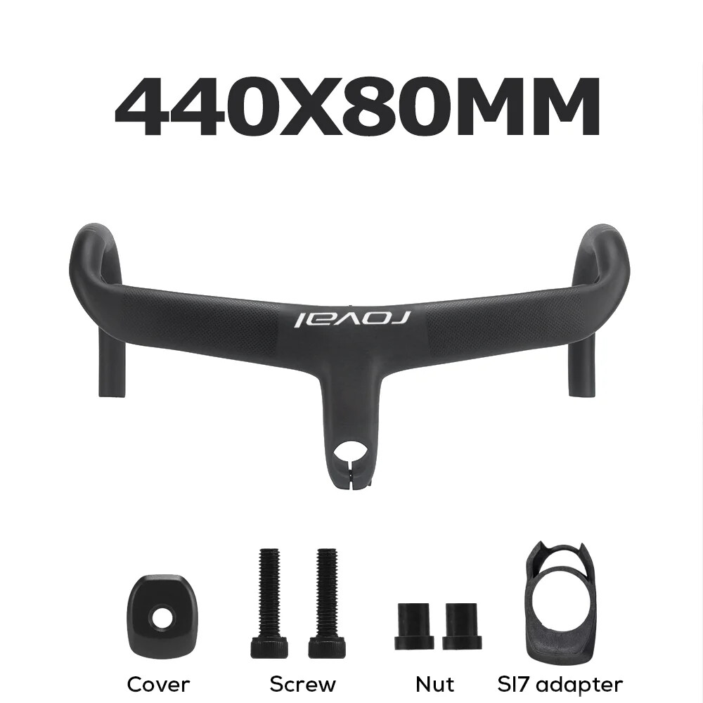 28.6mm Road Bicycle Carbon Integrated Handlebar Full Internal Cable Routing