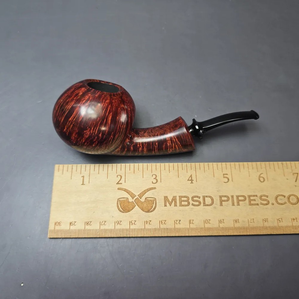 Wandi Riyadi Smooth Speeding Tomato Handmade Briar Pipe, New