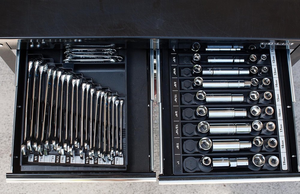 Black Wrench Organizer – Tool Storage Rack Holder