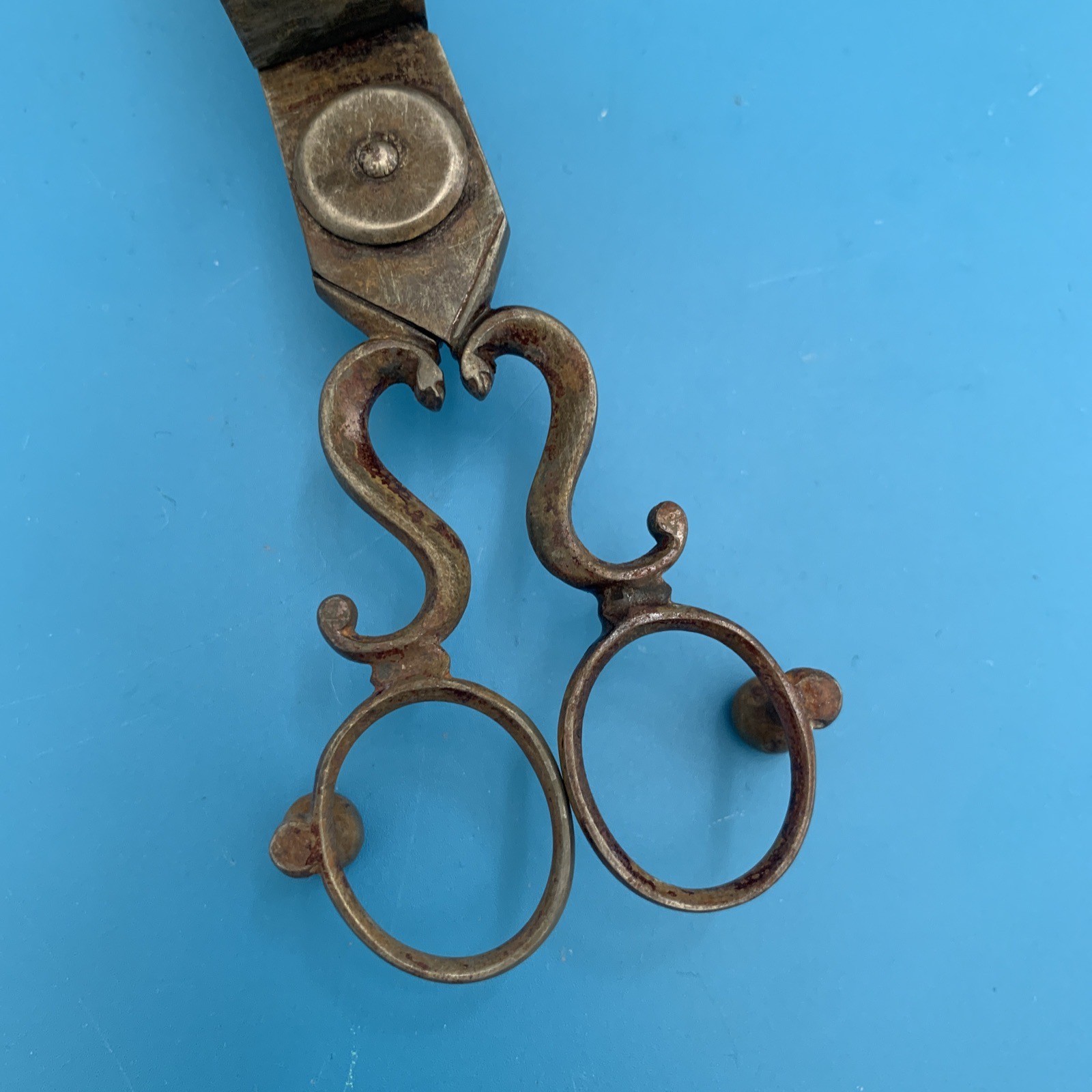 Antique 19th Century Victorian English Candle Snuffer Wick Cutter Scissors ~7”