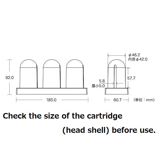 Audio Technica AT6003R Tri-Capsule Turntable Headshell Cartridge Storage Case