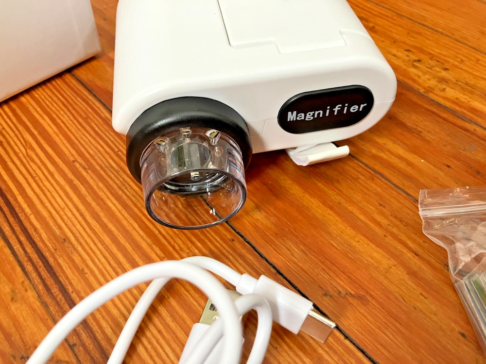 Dcorn Microscope for Kids Handheld Mini Scope 2" LCD Screen 1000+ Magnification