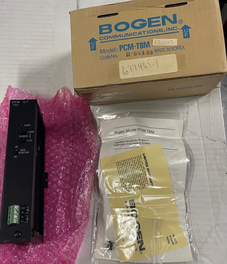 Bogen PCM-TBM Zone Paging Controller