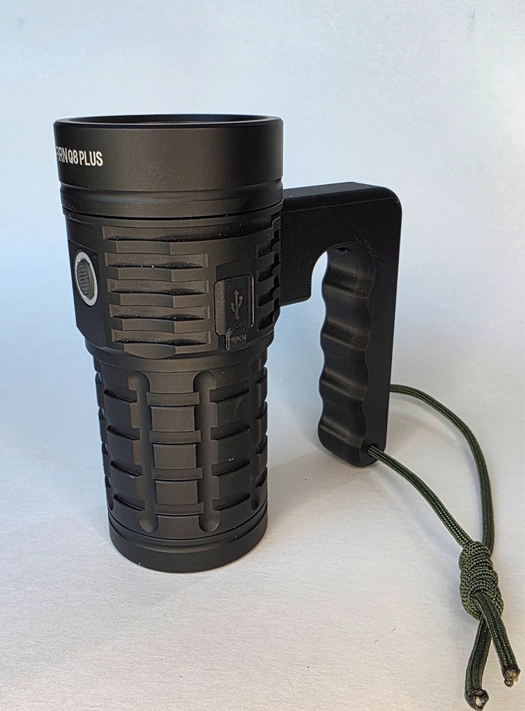 Handle for Sofirn Q8 Plus flashlight | 3D Printed in PETG
