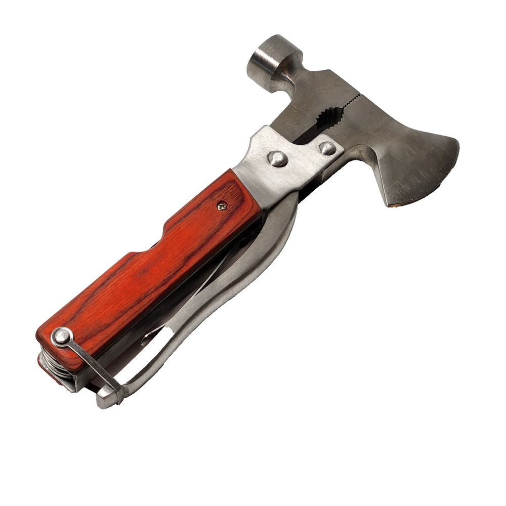 Multi Function Tool Outdoor Camping Emergency Survival Axe Hatchet Hammer Plier