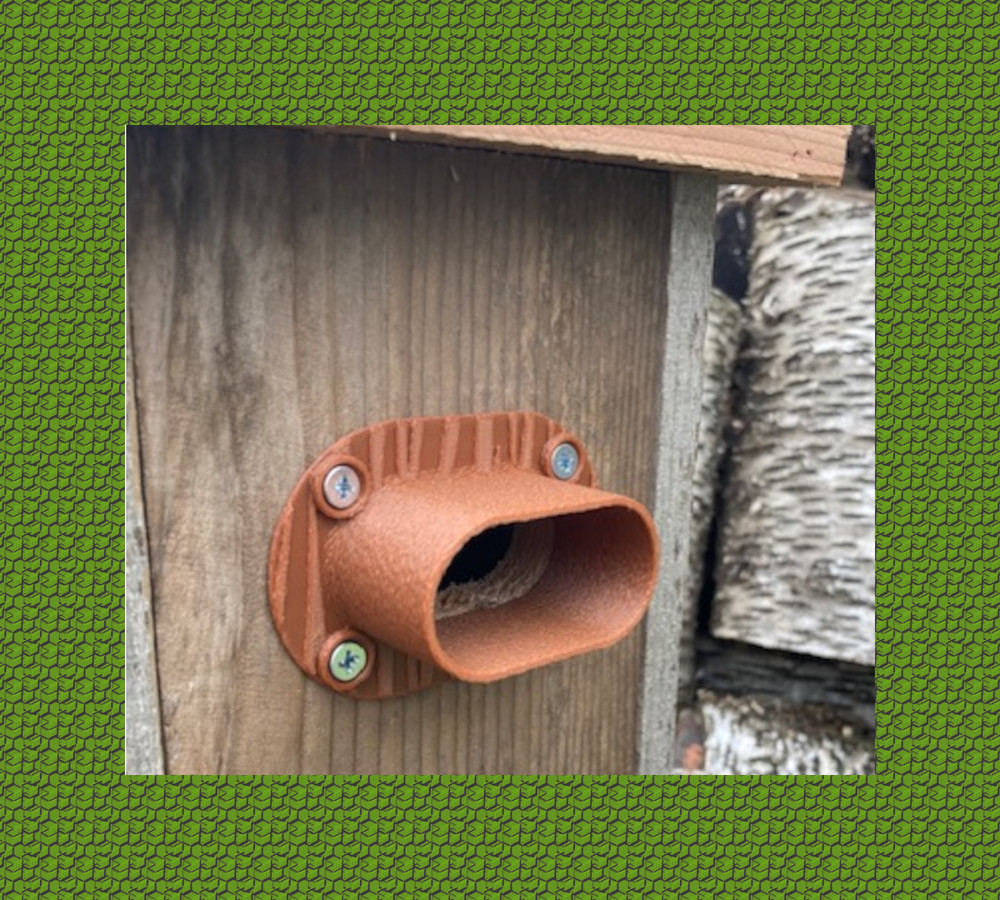 NEW DESIGN - Oval Predator Guard Tree Swallow  1-1/8" x 2-1/4"