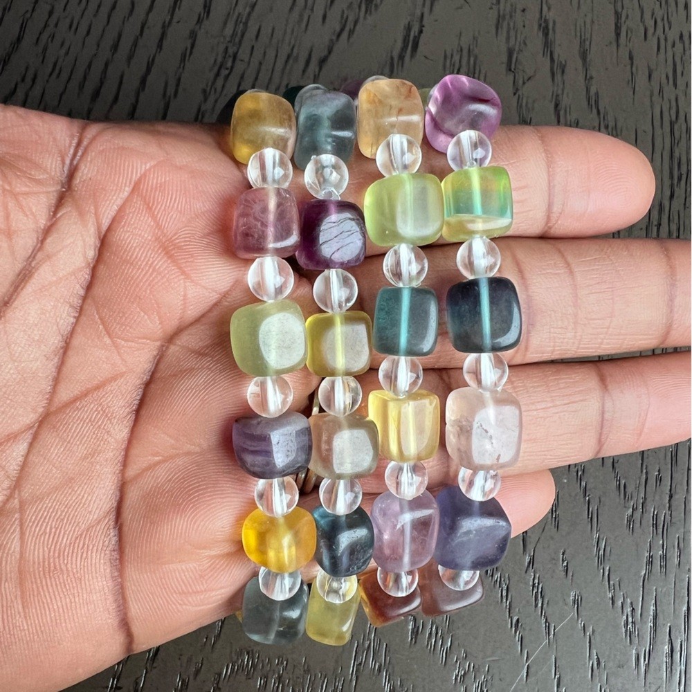 COPY - Fluorite cube bracelet (one)