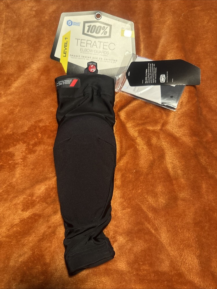 NWT - 100% Teratec Elbow Guards  Level 1 Black Size Small - MTB MX