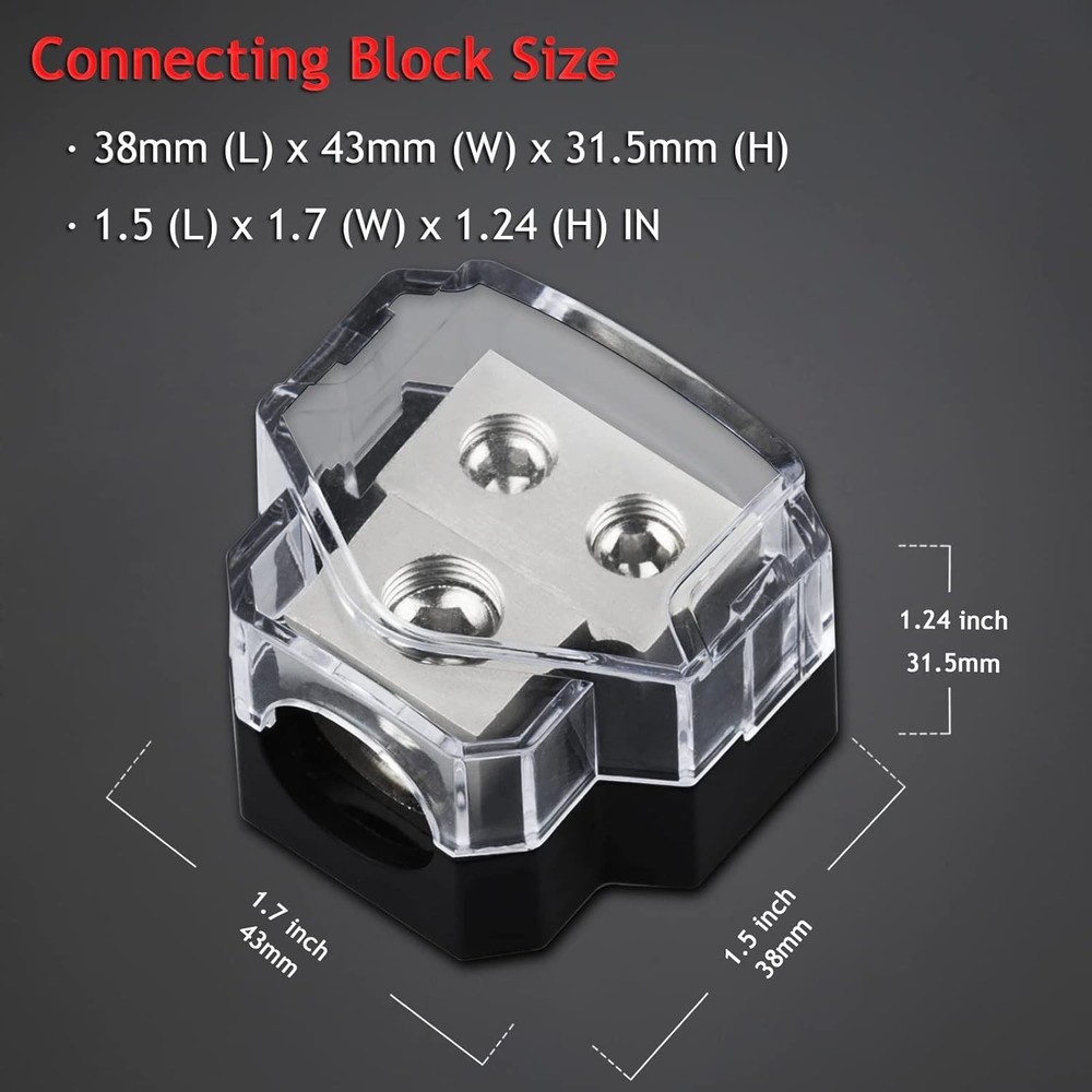 Power Distribution Block for Car Audio Amp