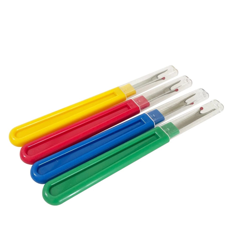 4pcs Handle Seam Rippers Thread Remover Tool Clothes Stitching Thread Unpicker.