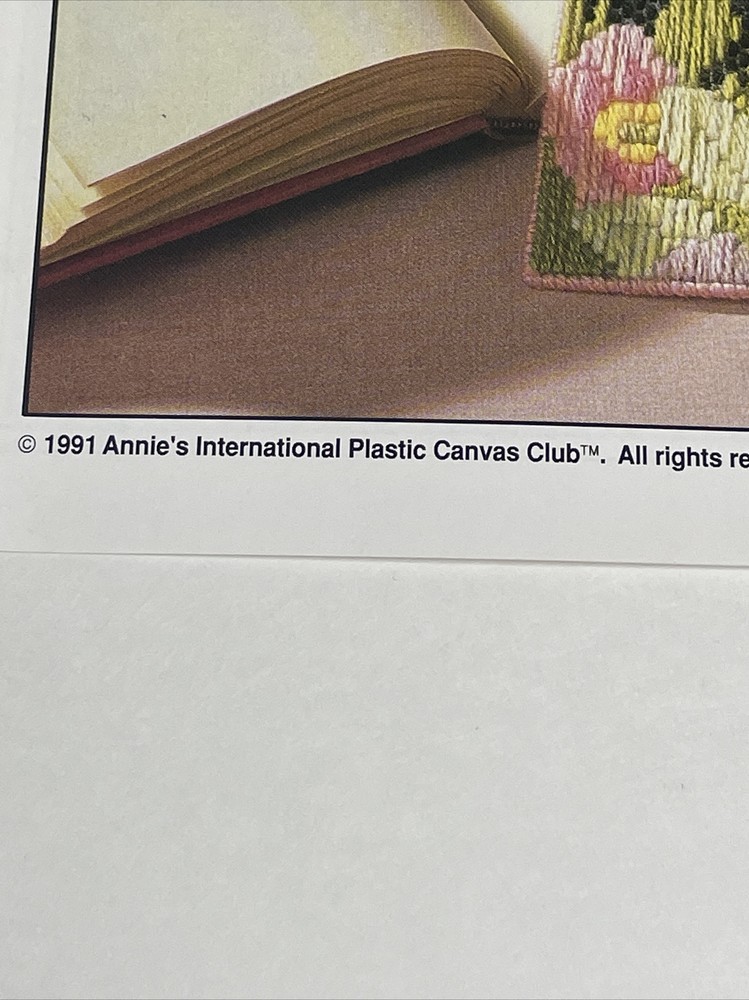 Teddy Bear Set Tote Bookmark Tissue Box Annie's Plastic Canvas Pattern