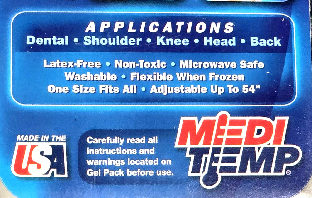 Medi-Temp Universal Plus Hot & Cold Gel Compress Pack Therapy Pad Reusable 22100