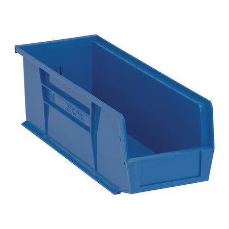 Quantum Storage Systems Qus234bl Hang & Stack Storage Bin, Polypropylene, Blue,