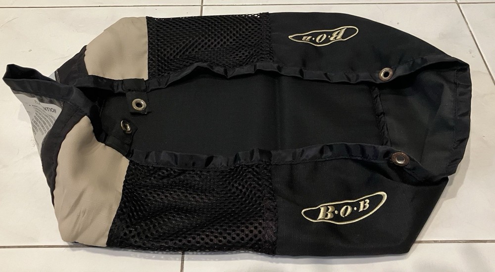 BOB Stroller Revolution Single Stroller Black & Cream - Lower Basket Lowboy.