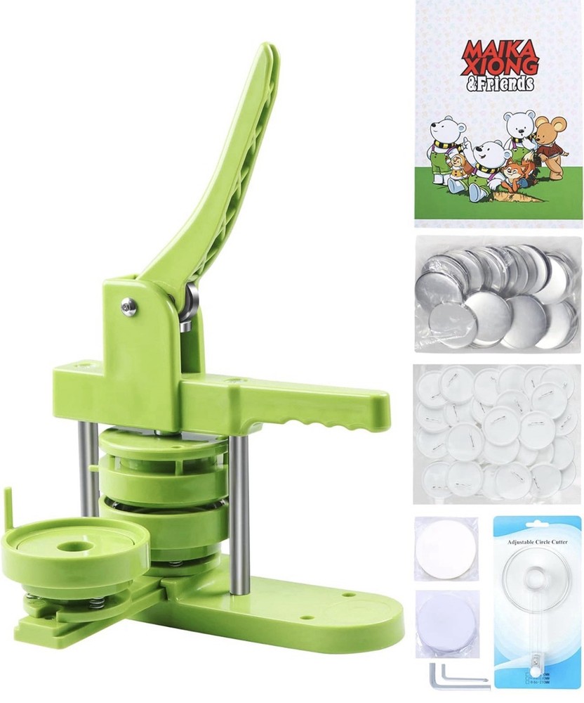 Button Maker Machine Multiple-Sizes - Pin Maker Machine 1.25 inch+2... Fast Ship