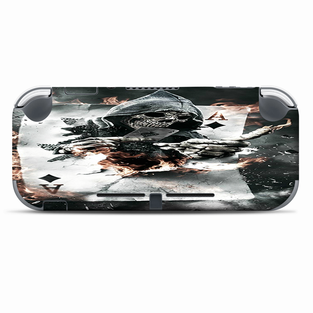 Skins Decals wrap for Nintendo Switch Lite - Ace Diamonds Grim Reeper Skull