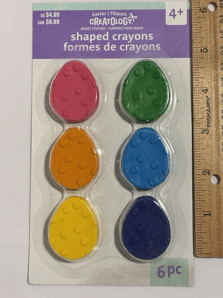 Creatology Easter Egg Shaped Flat Crayons NEW