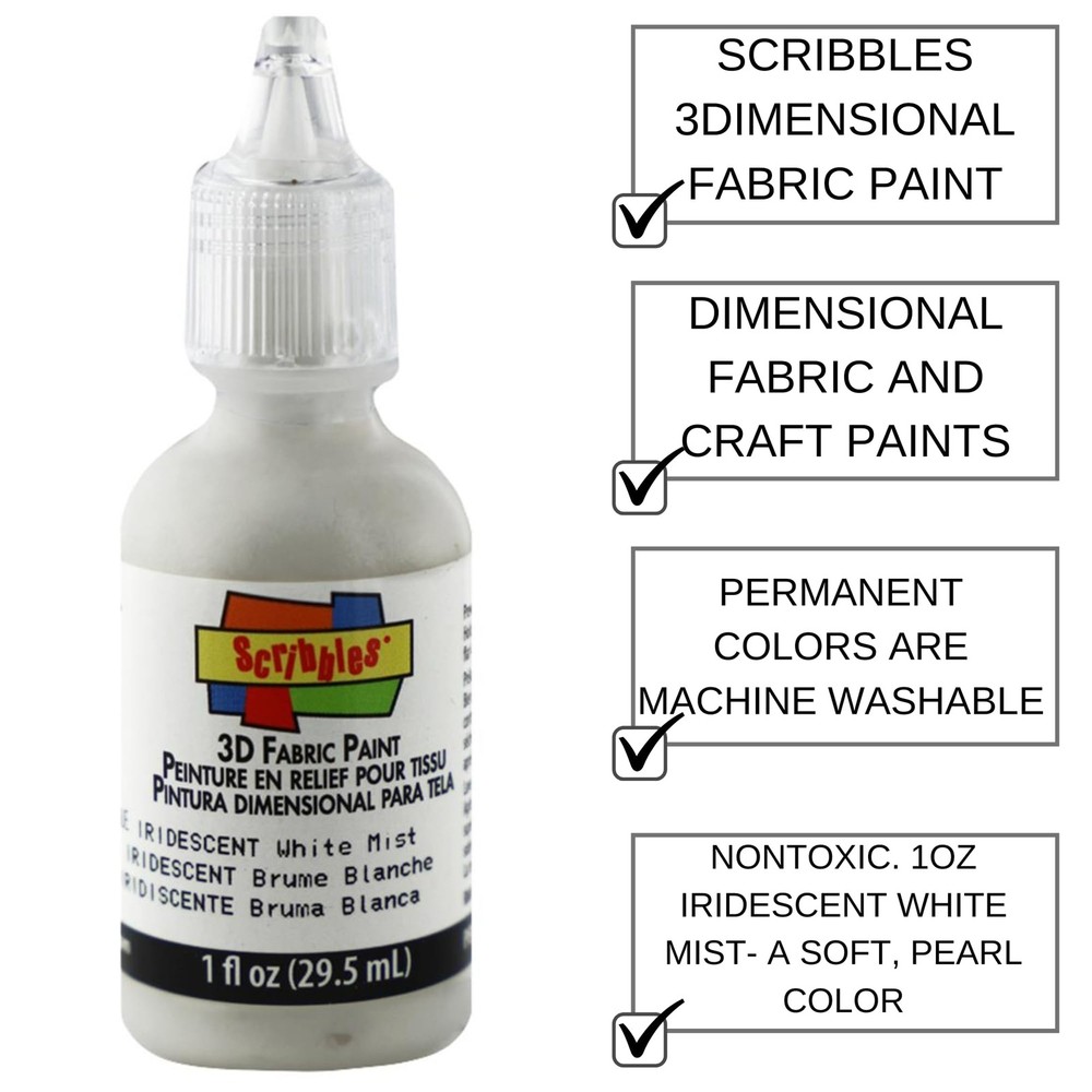 13903 3D Fabric Paint Shiny, White