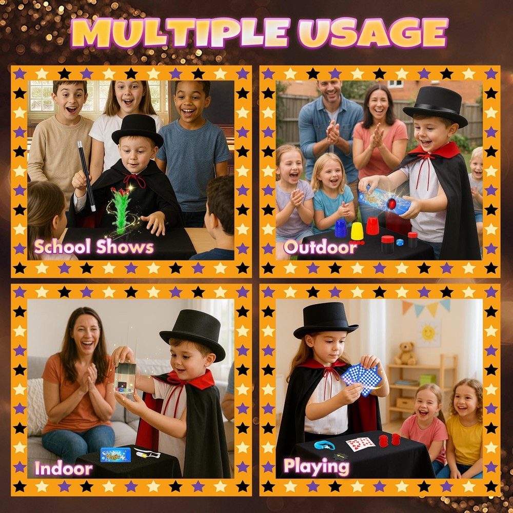 Magic Kit, Magic Tricks for Kids, Magic Set Includes Magic Wand Magician Cost...