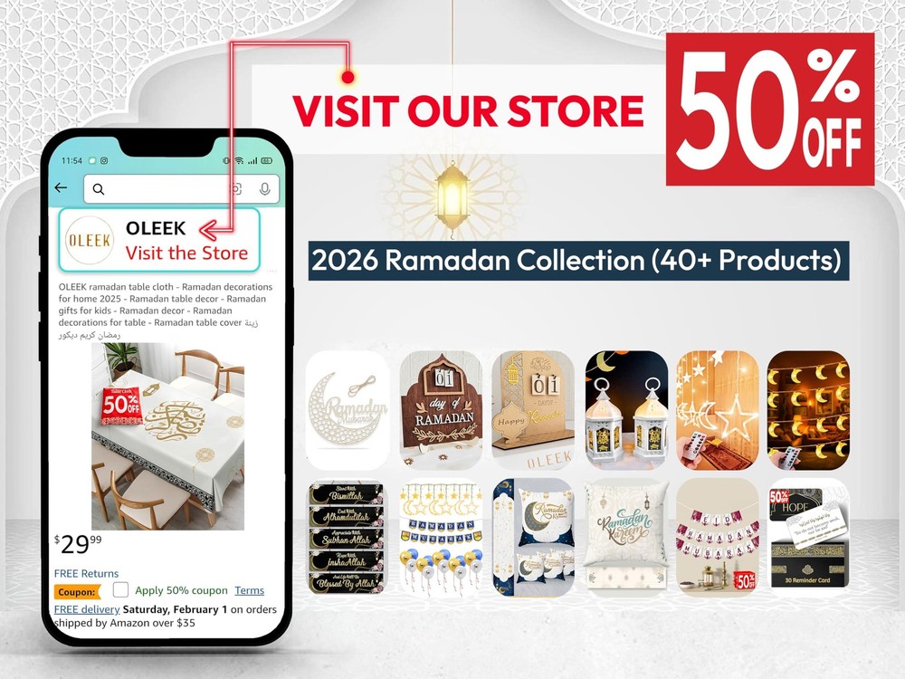 OLEEK Ramadan Lights Decorations - for Home Warm White