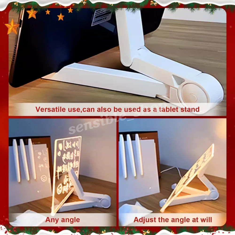 LED Note Board Light Up Acrylic Message Board LED Drawing Board Illuminated Kids