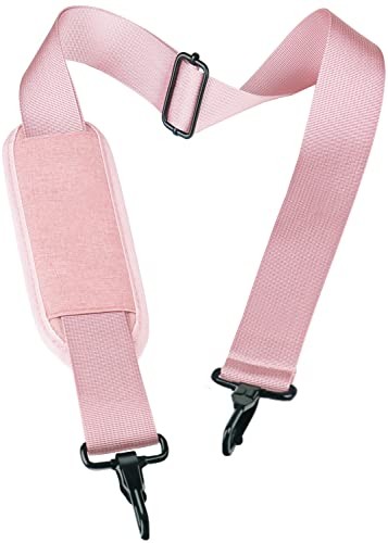 Shoulder Strap, Durable 55" Universal Replacement Laptop Shoulder Strap, Pink