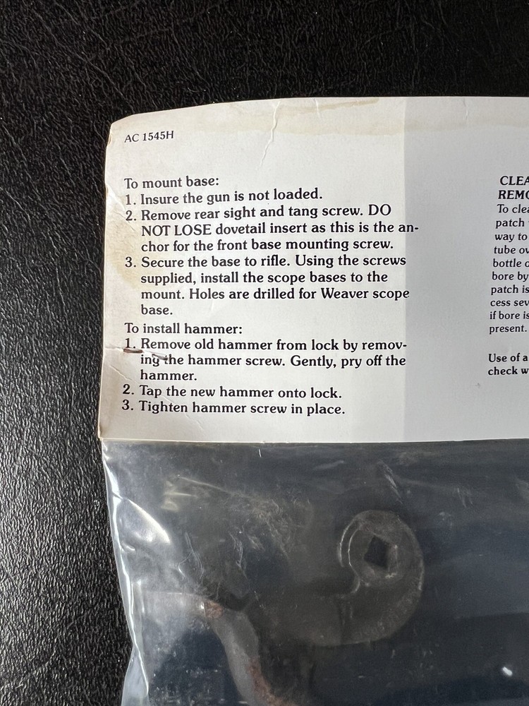 CVA Scopemount Base & 45* Hammer