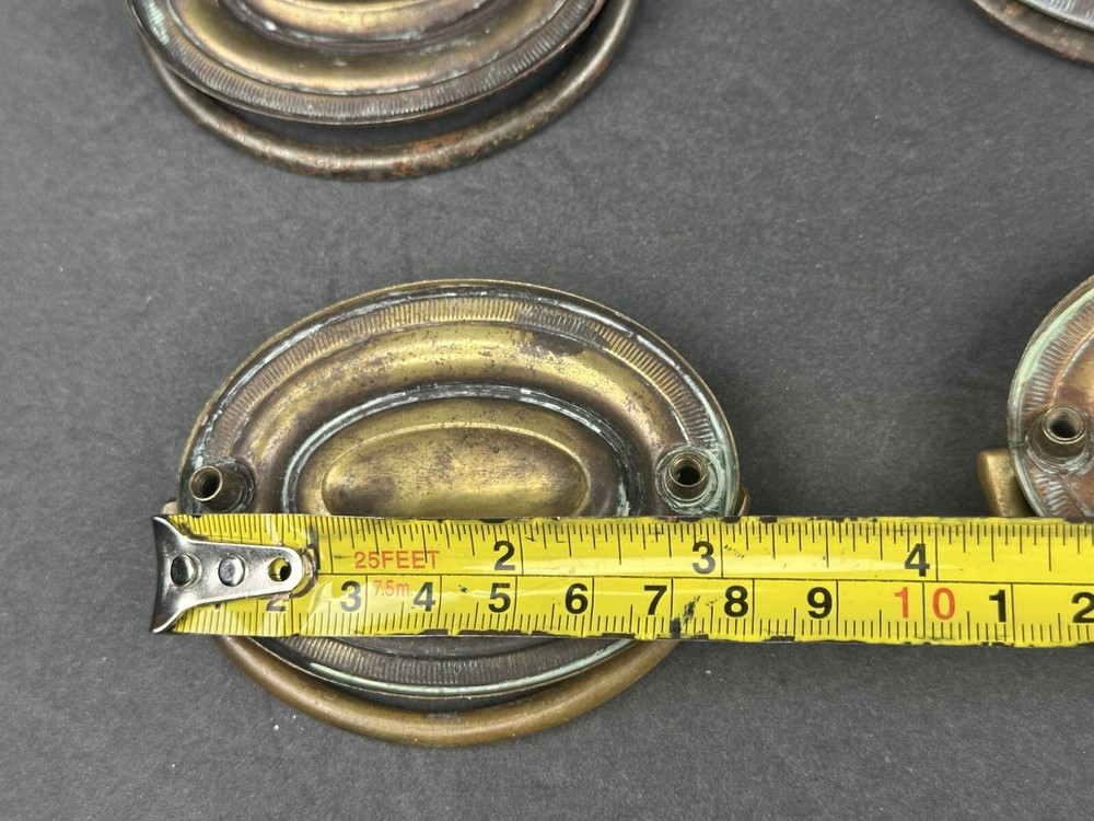 5 Hepplewhite Style 3" Oval Brass Drawer Pulls-Hardware NOT Included