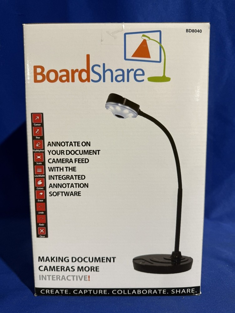 BoardShare Interactive Document Camera with Annotation - Appears Unused - READ