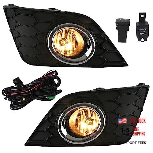 Fog Lights Assembly Replacement for Sentra 2016-2019 with Bulbs Harness