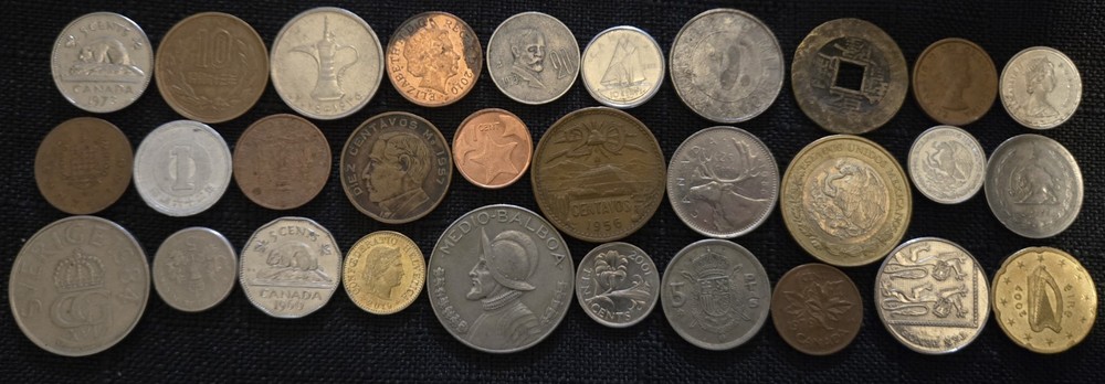 Lot Of 30 Foreign Coins