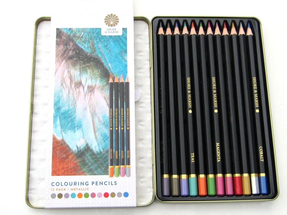 Shore & Marsh Assorted Colouring Pencils 12 Pack