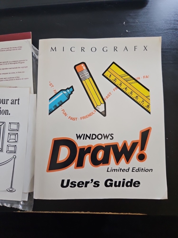 Microsoft Windows Micrografx DRAW Limited Edition 3.0 LE 3.5 " Floppy NOS