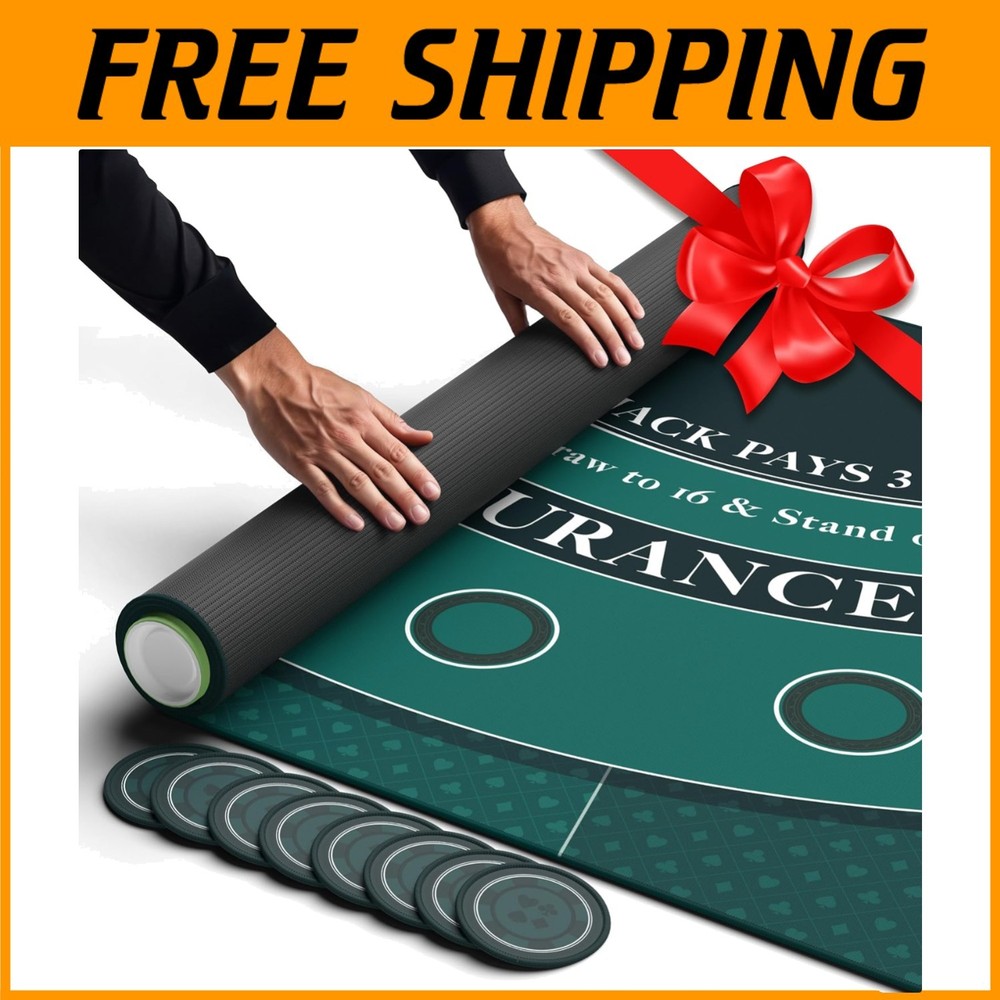 Professional Blackjack Table Layout - 70" x 35"