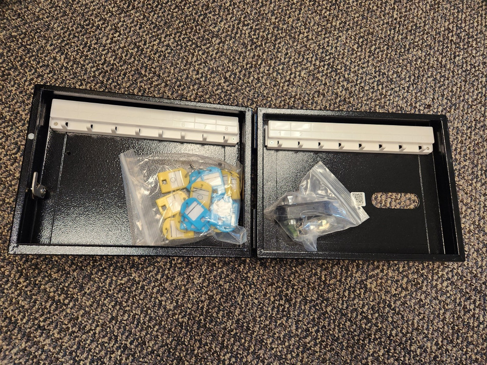 WeHere 16 Key Lock Box–Wall Mount Key Cabinet with Dual Lock (Key & 3digit code)