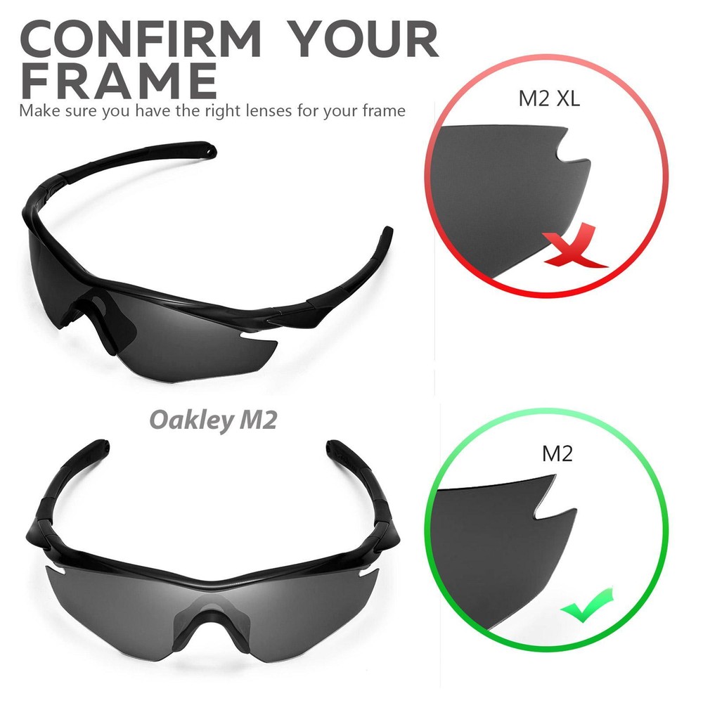 Walleva Replacement Lenses with Earsocks for Oakley M2 - Multiple Options