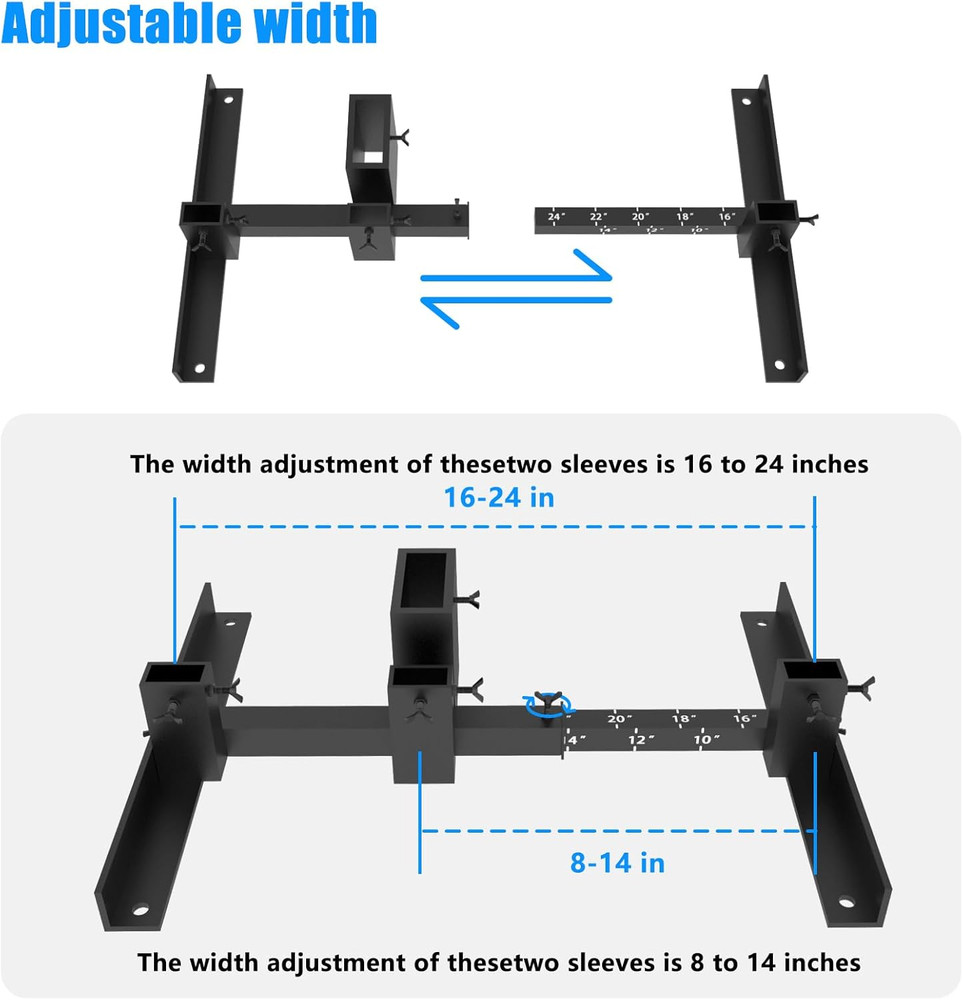 2-In-1 Shooting Target Stand Base Adjustable Width from 8" to 24" for USPSA/IPS