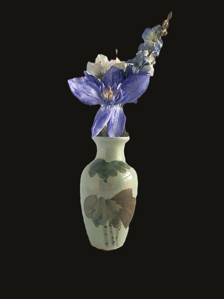 1960s Hand Painted Vase