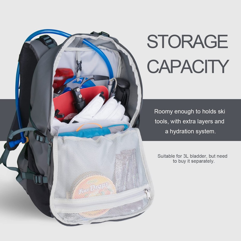 Ski Backpack, 22L Snowboard Travel Backpack 900D Polyester Waterproof Backpac...