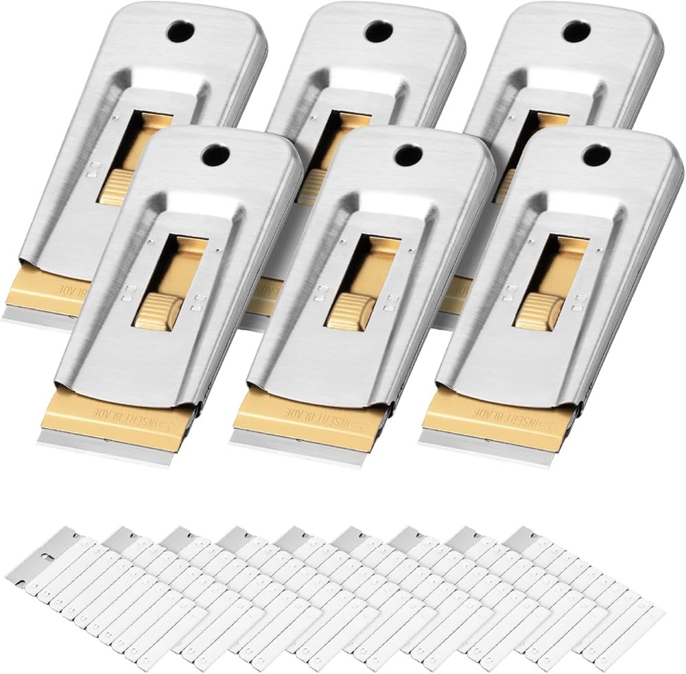 Bates- Metal Blade Scraper,30 Extra Blades, Scraper for Cleaning,