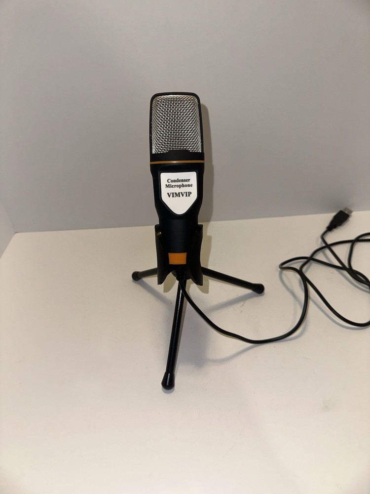 VIMVIP USB Condenser Microphone Black with Adjustable Stand