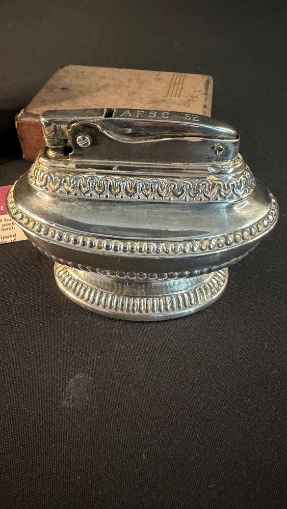 1952 Ronson Crown Table Lighter in Original Box with Paperwork