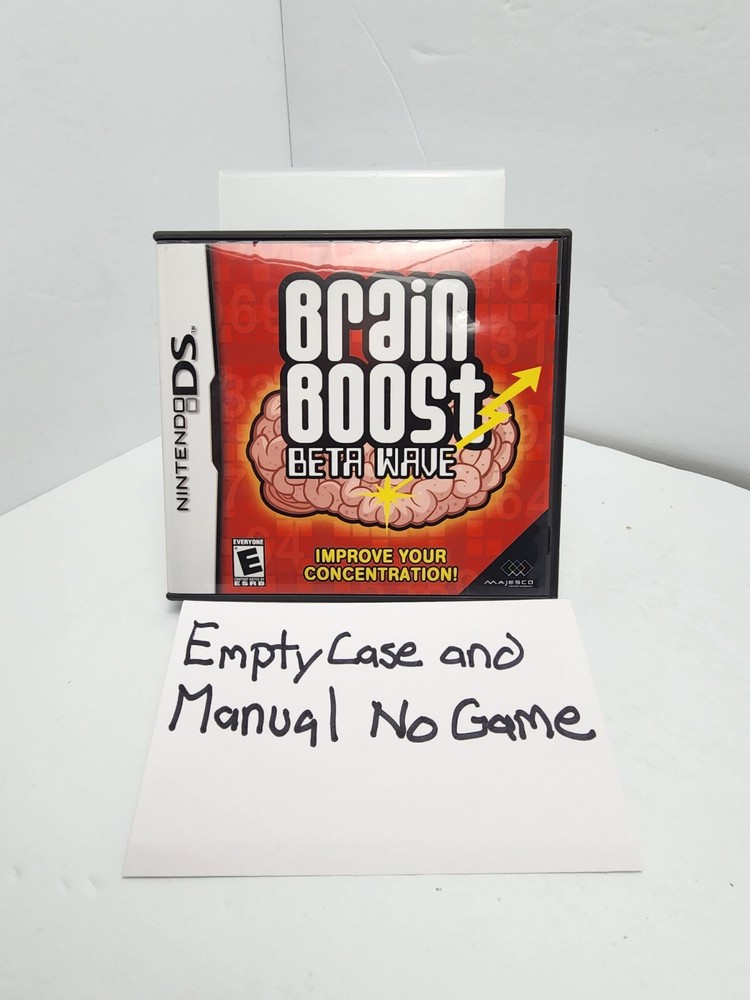 Brain Boost Beta Wave Majesco Nintendo DS Empty Keep Case and Manual Only