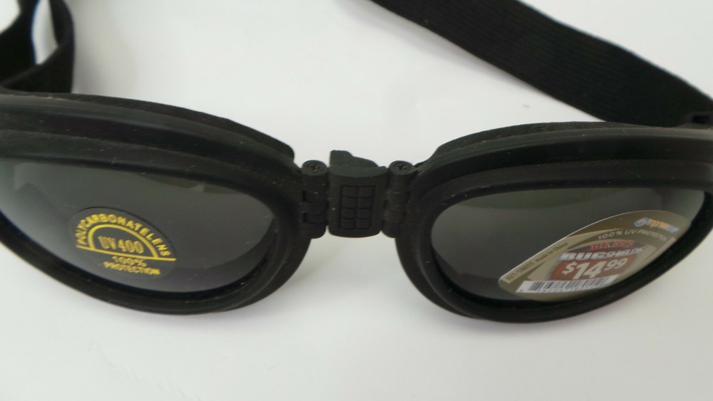 BUGSHIELDS BIKER GOGGLES UV400 BLACK (DNT)BY-18D