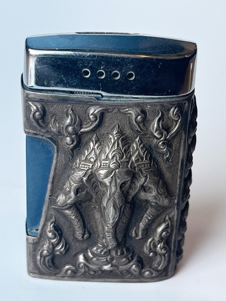 Siam Sterling Lighter case with Ronson lighter Embossed