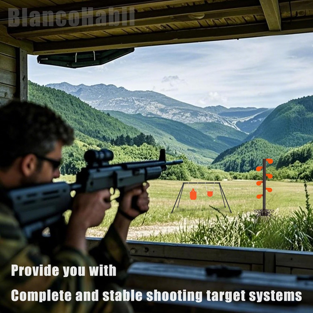 Complete Dueling Tree System - AR500 Auto Reset Targets & 3-In-1 Target Stand Ba