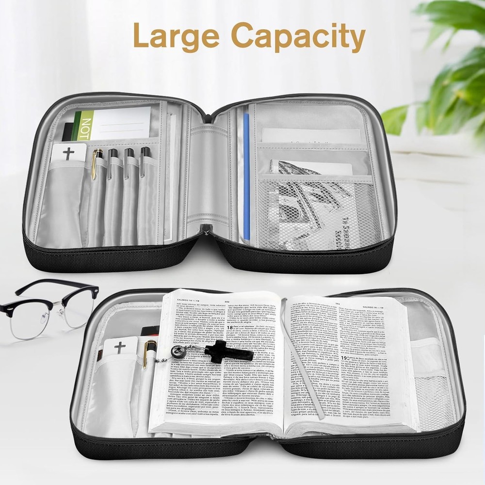 Large Capacity Bible Bag with Multiple Pockets - Ultimate Protection and Style