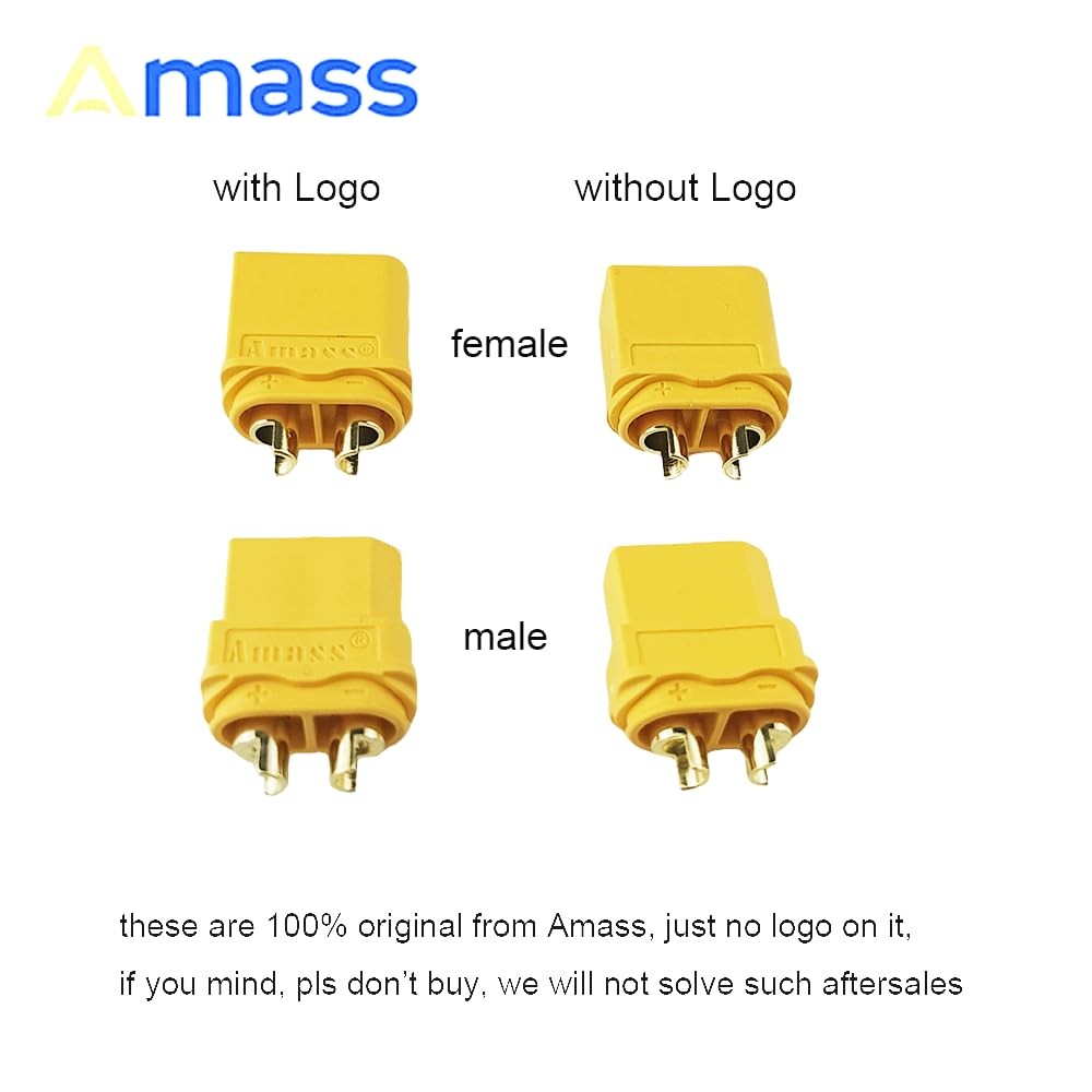 Amass 10 Pair XT60H Bullet Connector Plug