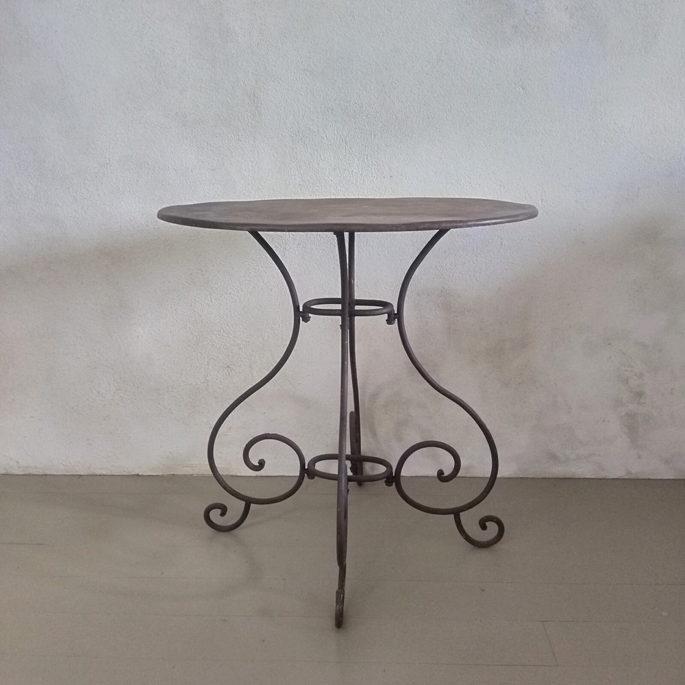 French wrought iron garden table